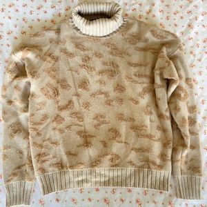 Light Pink/tan Cheetah-patterned Sweater